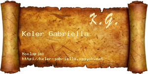 Keler Gabriella névjegykártya